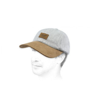 casquette gris Reell patch Curved Suede heather light grey